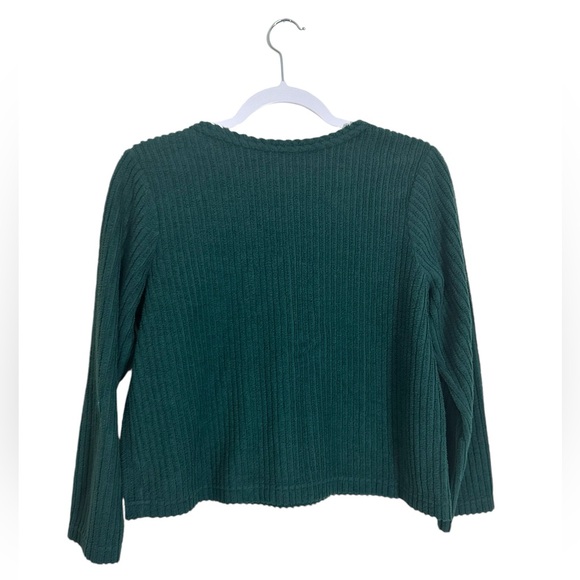 Vintage Women’s | Willow Wear | Womens Emerald Green Long Sleeve Cropped Sweater - Picture 4 of 4
